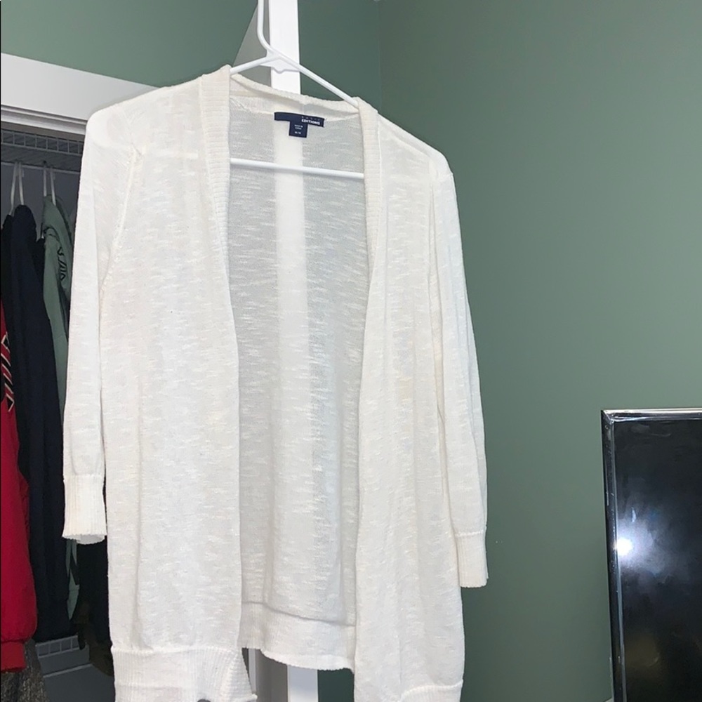 White cardigan